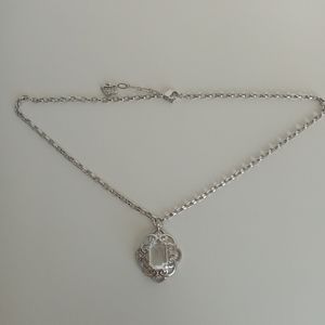 Swarovski Silver Tone Chain with Pendant Necklace